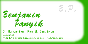 benjamin panyik business card