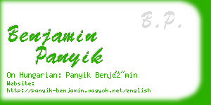 benjamin panyik business card